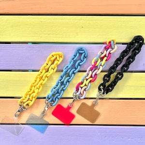 Wrist Phone Strap Link Chain - Includes universal Connector Patch - Phone Holder for Wrist - universal for all phone models