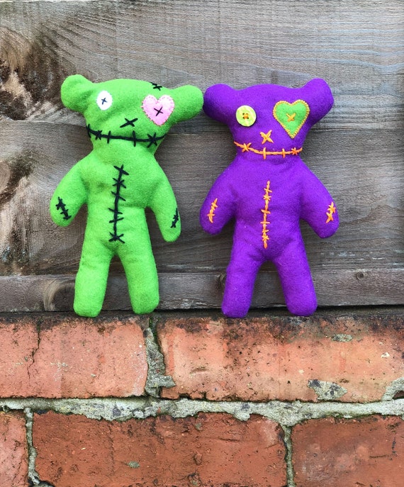 Tedi Rawr Make your own embroidered felt Halloween teddy toy | Etsy México