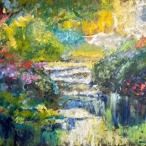 Tree of Life - large original impressionist oil painting