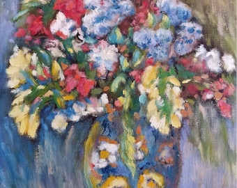 春の花束 - ピエール＝オーギュスト・ルノワールの手描き油絵複製