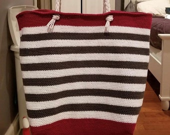 Classic Crochet Beach Bag