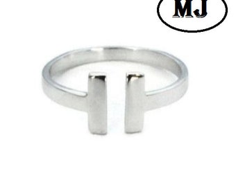 Double Bar Silver Ring, 925 Sterling Silver, Handmade Jewelry, Gift For Her, Pure Silver, Affordable, Cheap Silver Ring, Can Be Personalized