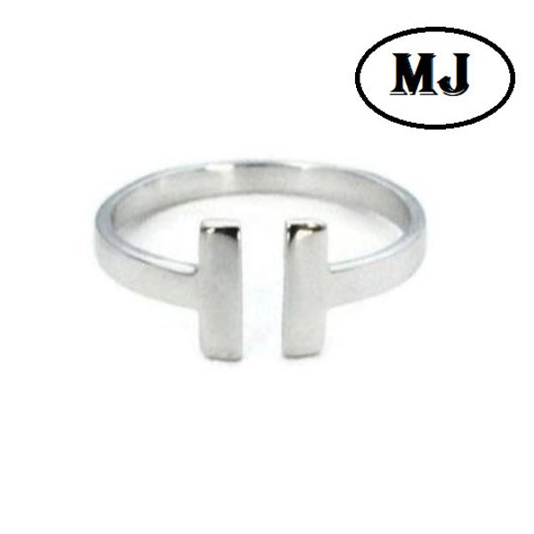 Double Bar Silver Ring, 925 Sterling Silver, Bijoux faits à la main, Cadeau pour elle, Argent pur, Abordable, Bague d'argent bon marché, peut être personnalisé