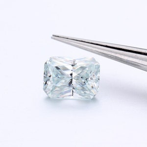 Off White Blue Radiant Cut For Making Ring Collection Fancy Cut Pendant Moissanite Stone White Blue Radiant Cut 3 63ct Loose Moissanite Dexis Iberica Jewelry Beauty Craft Supplies Tools