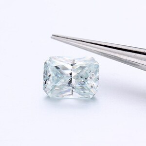 Off White Blue Radiant Cut For Making Ring Collection Fancy Cut Pendant Moissanite Stone White Blue Radiant Cut 3 63ct Loose Moissanite Dexis Iberica Jewelry Beauty Craft Supplies Tools