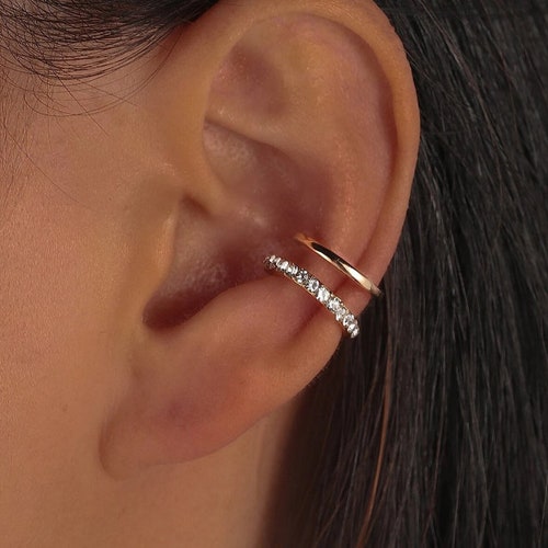 Minimalist Nonpierced Frog Ear Cuff Clipon Earring Etsy