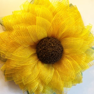 Best selling golden yellow Sunflower Wreath for a gorgeous addition to make any front door stand out!
