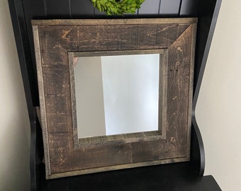 Rustic mirror, farm house mirror, home mirror, reclaimed mirror, wood frame mirror.  Free Shipping!