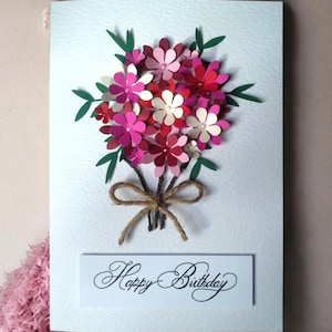 Cartes d'anniversaire au format A6, cartes 3D, cartes de joyeux anniversaire, cartes-cadeaux, cartes de remise des diplômes, cartes florales, cartes de remerciement, cartes de félicitations