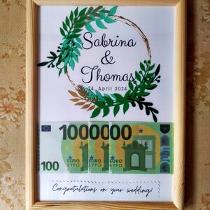 Ihre erste Million Geldgeschenk Geburtstag personalisiertes Geld I Geburtstagsgeschenk Sohn Tochter I Ihre erste Million I Gerahmtes Geschenk