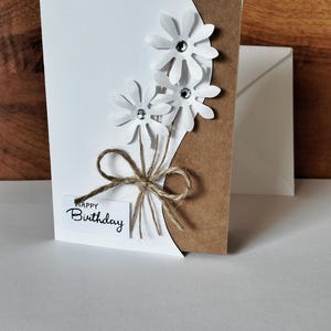 Rustic Royal Birthday Cards A6, 3D Cards, Handmade Gift Cards, Thank You Cards, Happy Birthday, Graduation, Congratulations, Eco