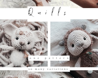 q u i l l - forest guardian - amigurumi - pattern - diy – crochet – spiritual - mysthical