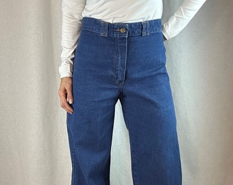 Le Culottier High Waisted Bell Bottom Jeans, Unisex, Tall Person Friendly, Flared