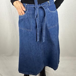 Denim wrap skirt etsy hotsell