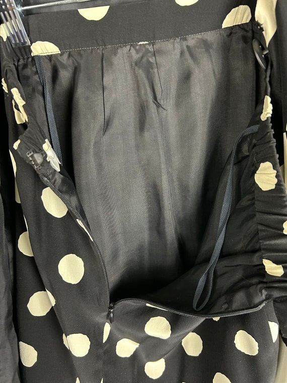 Collarless Blazer and A-line Skirt set, Black and… - image 7