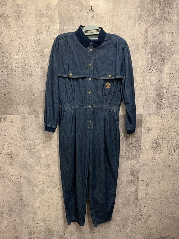 Vintage Denim Jumpsuit/Seasons Sport/Tapered Leg/U