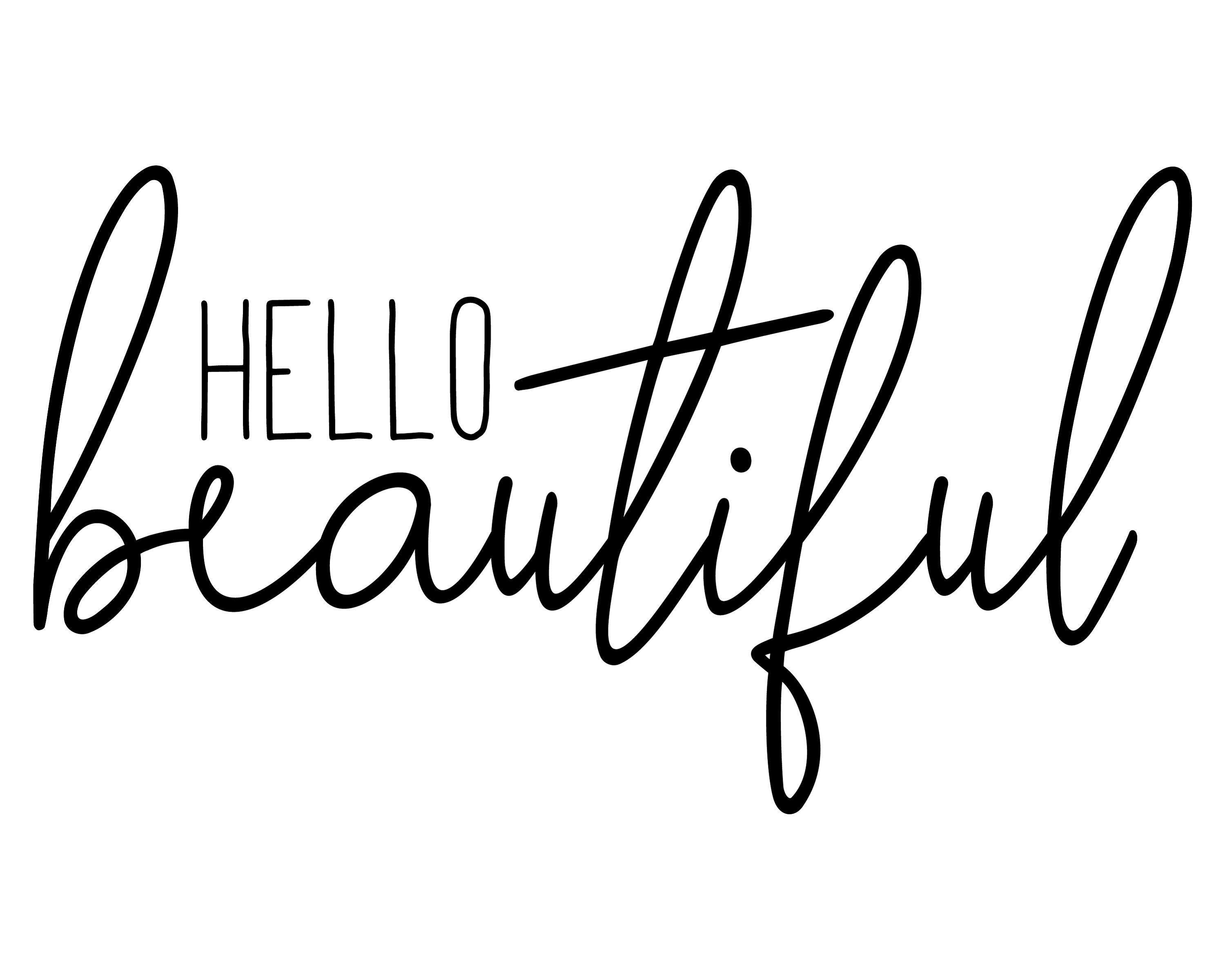 SVG Hello Beautiful Makeup and Beauty Mirror Sticker | Etsy