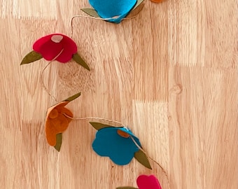 Felt Floral Garland -90 Inches
