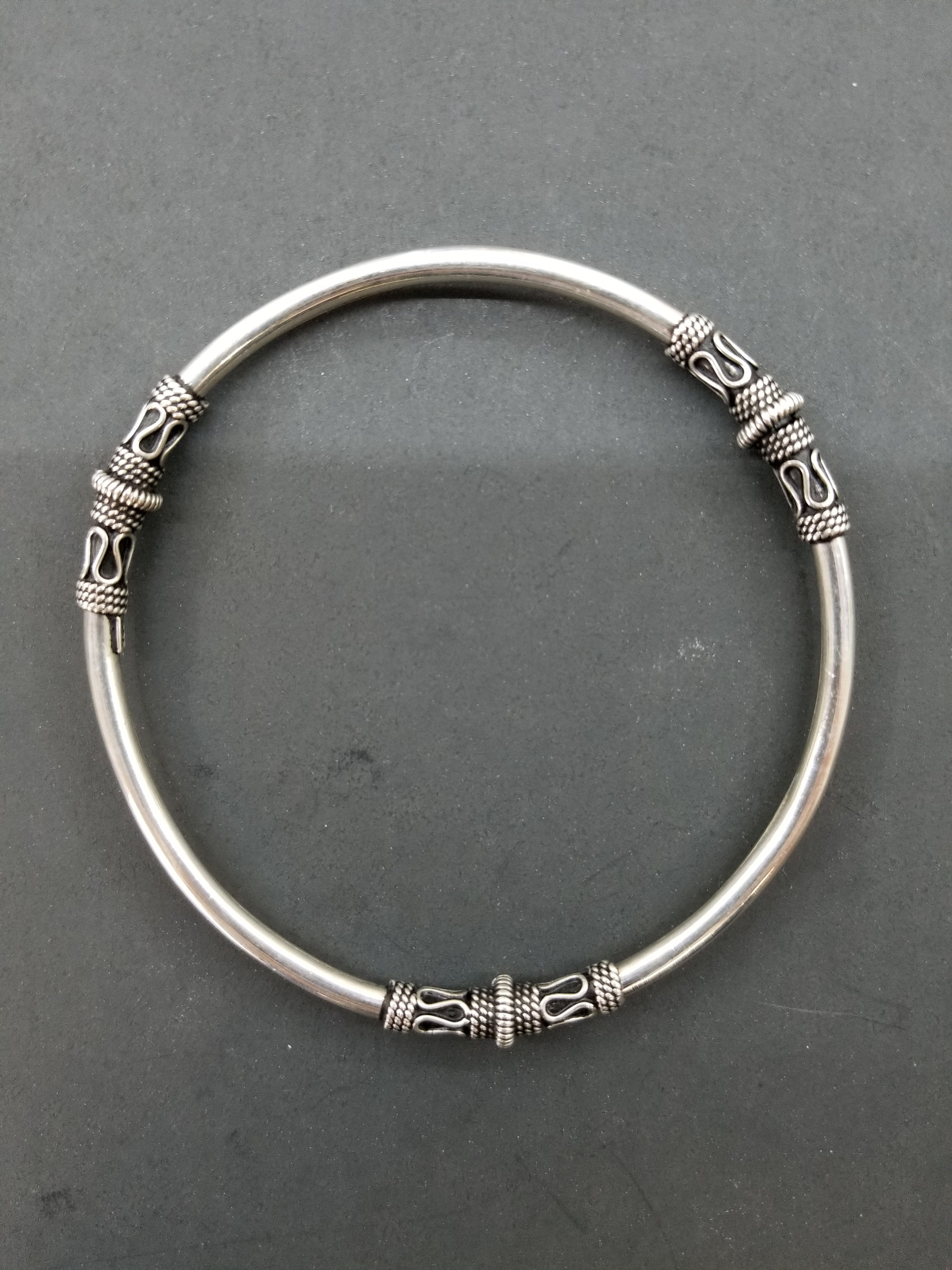 Vintage Silver Twist Bar Bangle 925（VINTAGE STERLING SILVER