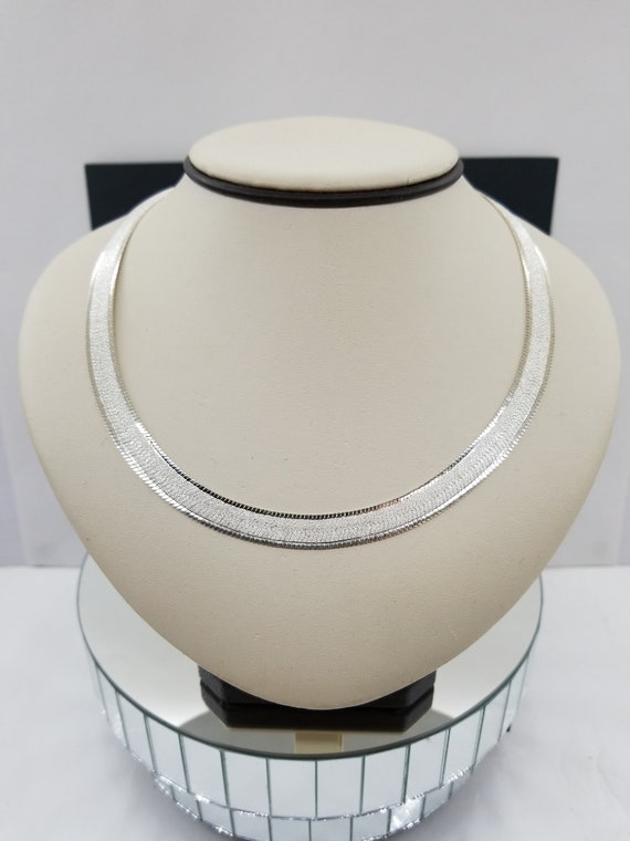 Sterling Silver 925 Reversible Polish/Polish+Sandb
