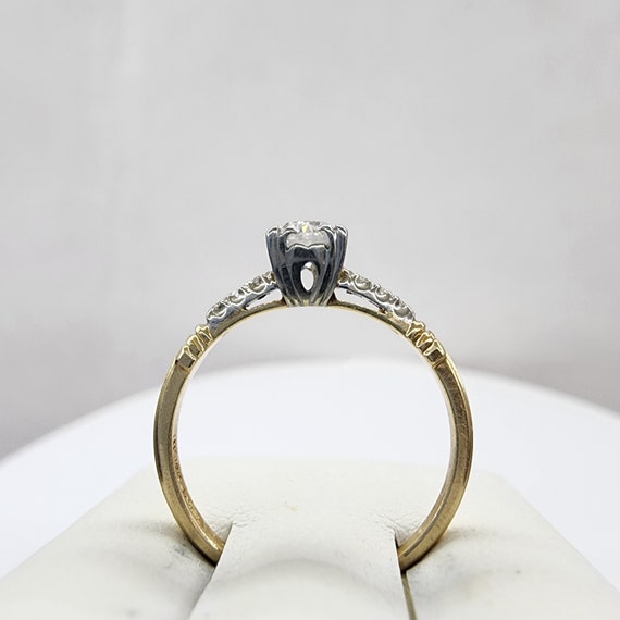 18k and 14k two toned Jabel Engagement ring. .25c… - image 6