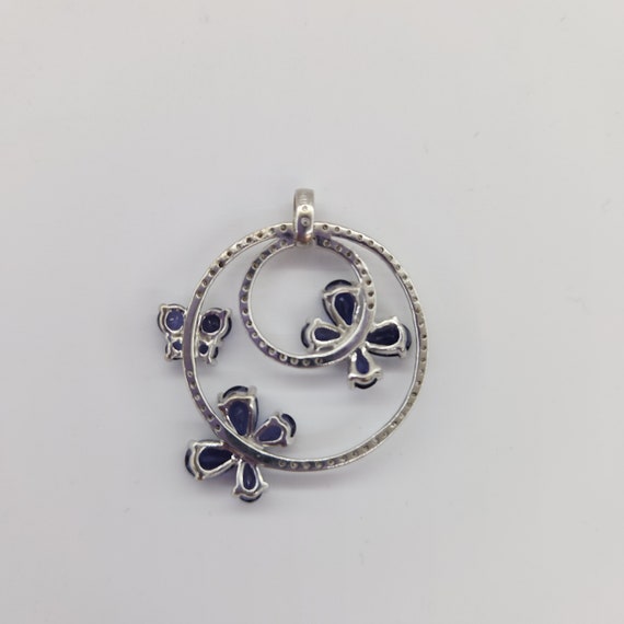 Vintage 14k Butterfly design pendant featuring 3.… - image 3