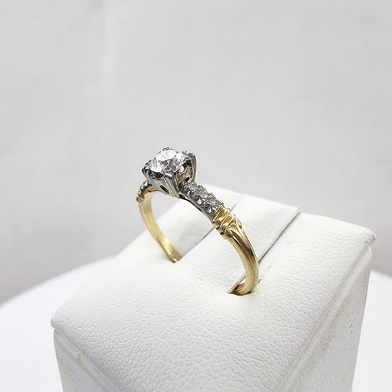 18k and 14k two toned Jabel Engagement ring. .25c… - image 4