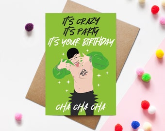 Cha Cha Cha Eurovision Card | Its Crazy Its Party It's your Birthday Käärijä Finland | Birthday Card