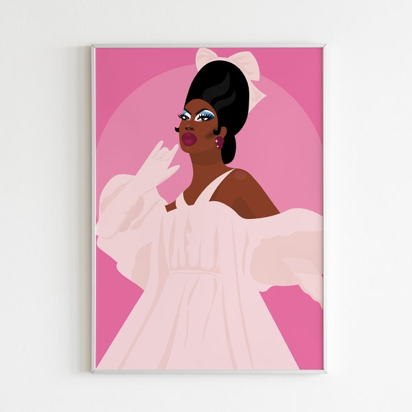 Shea Coulee Graphic Print | Shea Coulee Illustration | Drag Race Print | RuPauls Drag Race Wall Art | Unframed A6/A5/A4/A3 | Drag Race Gift
