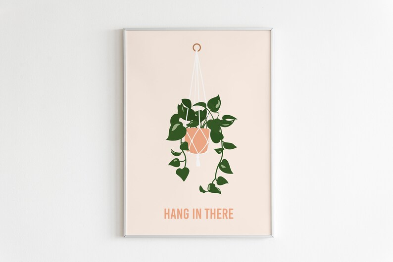 Hang in There Print Plant Lover Print Unframed A6/A5/A4/A3 - Etsy