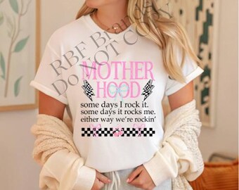 Pink Motherhood Mother's Day Shirt Design File – Instant Download, DTF,  PNG for Cricut and Silhouette, DIY Mother's Day Gift