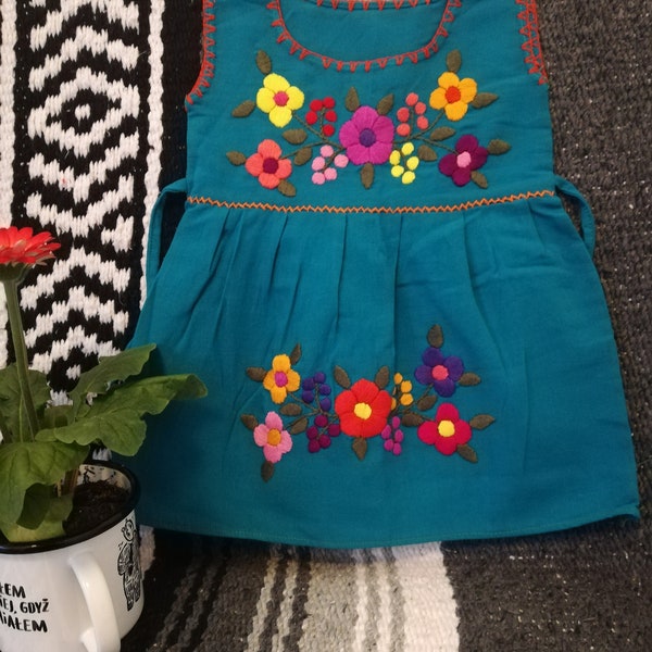 Robe bleu, mexicain, pour bébés