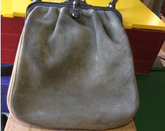 CESARE PICCINI Wildleder & Metalltasche
