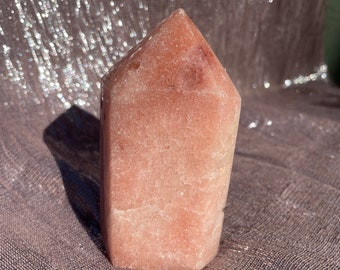 Pink Amethyst Crystal Tower "Strawberry Lemonade"