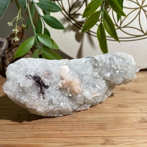 Apophyllite with Small Patch of Stillbite Crystal Cluster