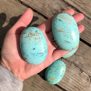 You Pick ONE Peruvian Turquoise Chrysocolla Crystal Palm - Etsy