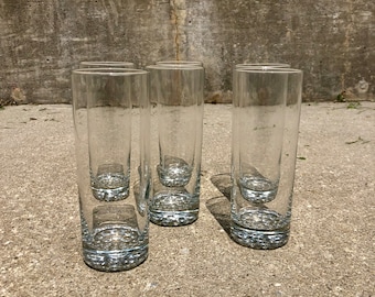 Vintage Bubble Bottom Collin Glasses by Libbey
