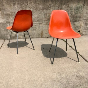 SOLD Vintage Pair of Eames Fiberglass Shell Chairs for Herman Miller image 4