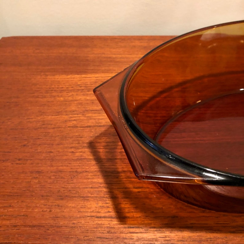 Vintage Amber Casserole Dish w/Lid by ARCOPAL image 6