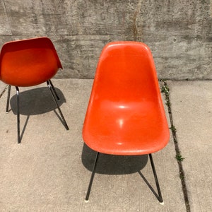 SOLD Vintage Pair of Eames Fiberglass Shell Chairs for Herman Miller image 6
