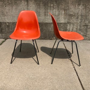 SOLD Vintage Pair of Eames Fiberglass Shell Chairs for Herman Miller image 1