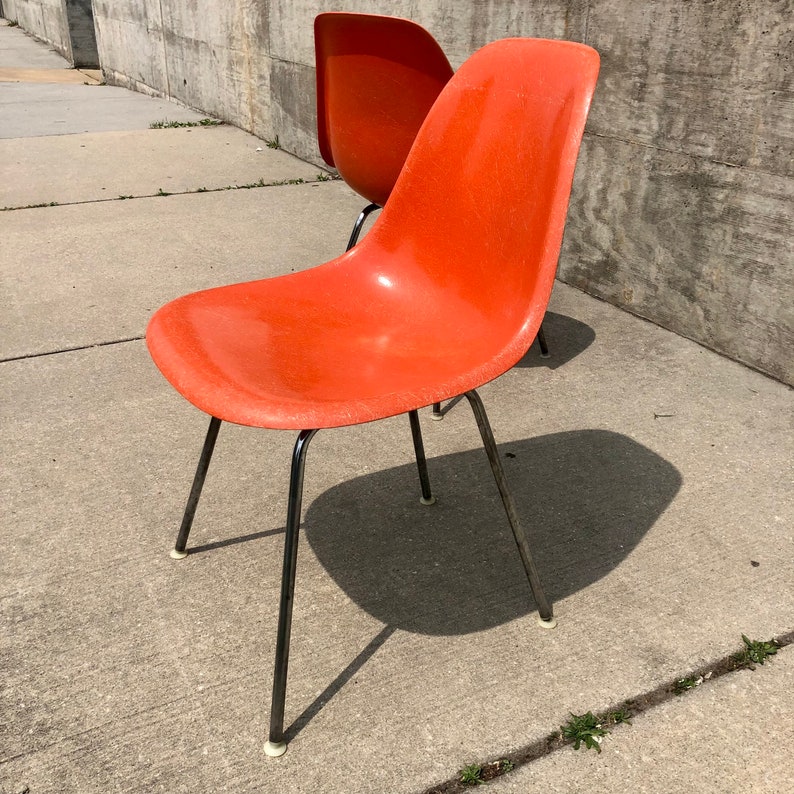 SOLD Vintage Pair of Eames Fiberglass Shell Chairs for Herman Miller image 7