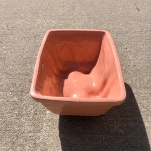 Vintage California Pottery CP-1267 USA Pink Planter image 3