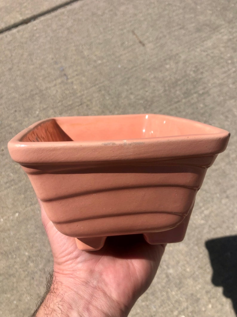 Vintage California Pottery CP-1267 USA Pink Planter image 8