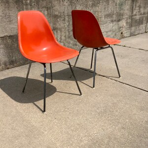 SOLD Vintage Pair of Eames Fiberglass Shell Chairs for Herman Miller image 3