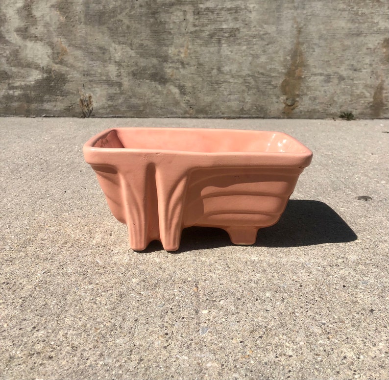 Vintage California Pottery CP-1267 USA Pink Planter image 1