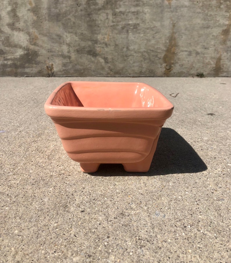 Vintage California Pottery CP-1267 USA Pink Planter image 4