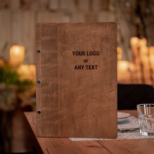 Titular de menú de restaurante personalizado, Carpeta de menú de madera de restaurante, Menú de bar, Titular de menú de cafetería, Titular de menú grabado, Cubierta de menú personalizada de madera