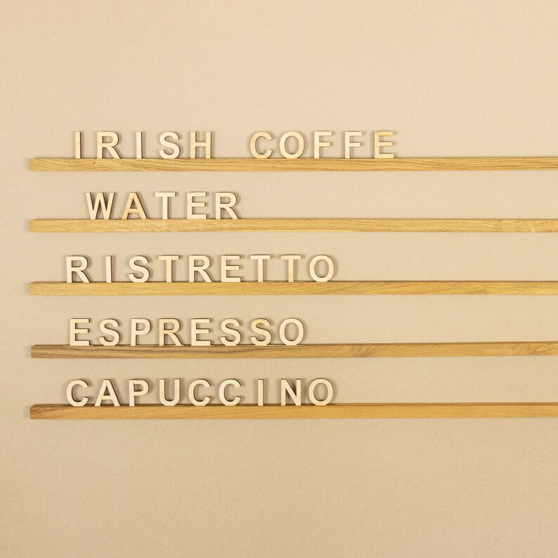 Letter Board, Message Board, Personalized Wall Menu, Wall Mounted Menu Board, Cafe Letter Board