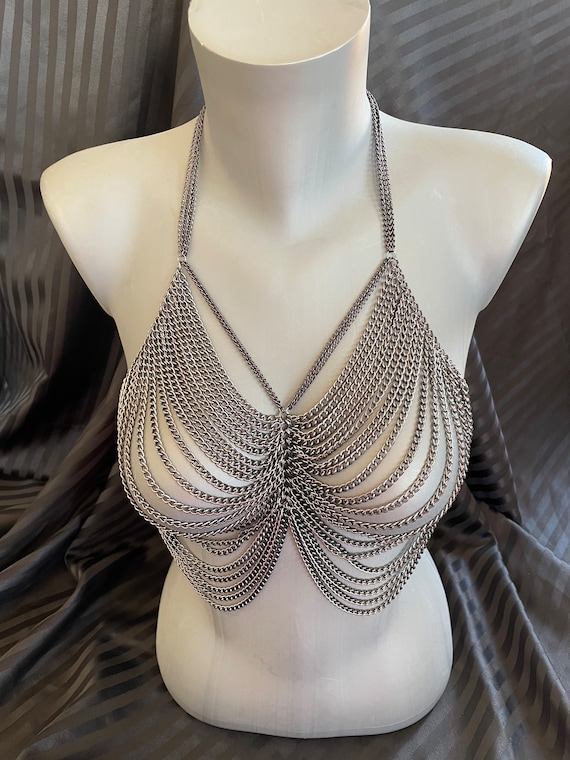 heavy gauge chain bra